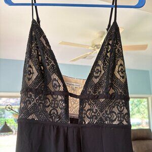 NWT Charlotte Russe Black Romper w/ Sheer Duster L – Y2K WhimsyGoth Lace Bodice